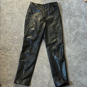 Vintage 100% Genuine Leather Motorcycle Pants - Size 8